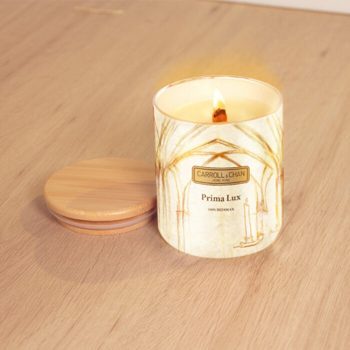 Unscented beeswax candle