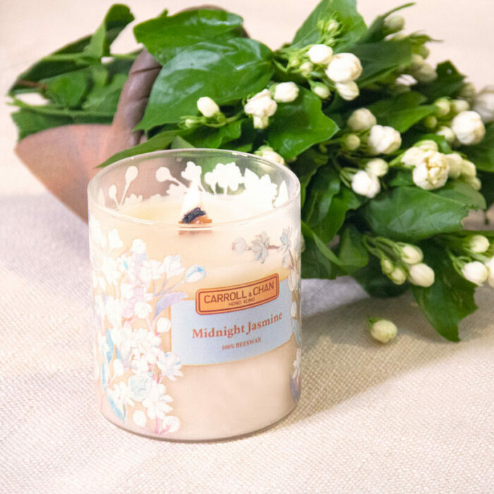 Midnight Jasmine scented beeswax candle