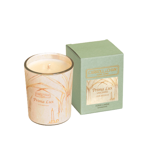 unscented beeswax candle