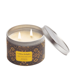 Golden Delights Tin Candle