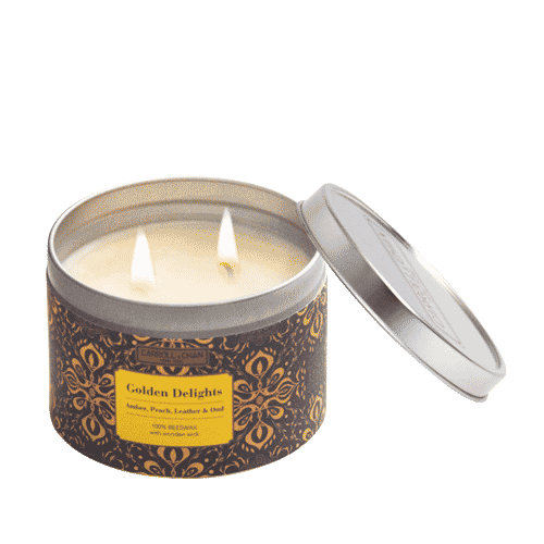 Golden Delights Tin Candle