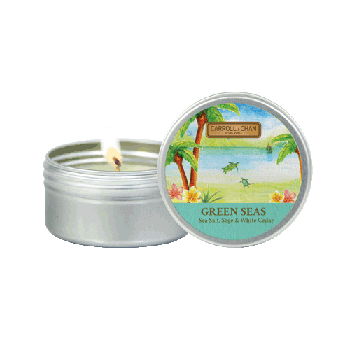 Green Seas Mini tin candle
