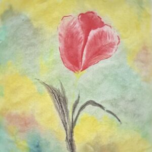 tulips art work for Carroll&Chan beeswax candles