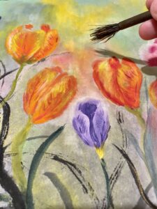 watercolour tulips